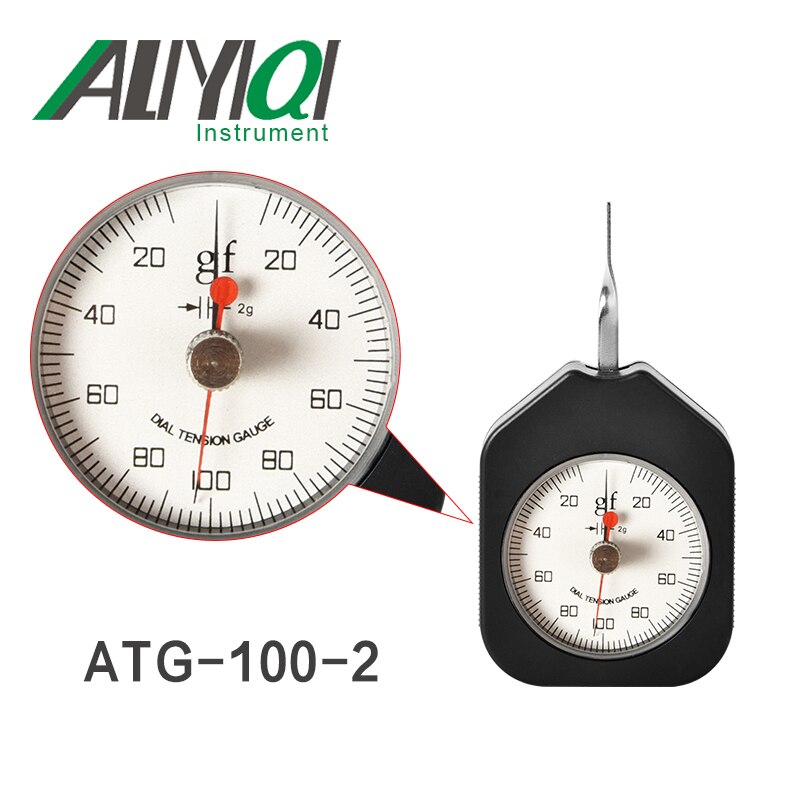 100G Wijzerplaat Spanningsmeter Tensionmeter Dubbele Pointers(ATG-100-2)Tensiometro