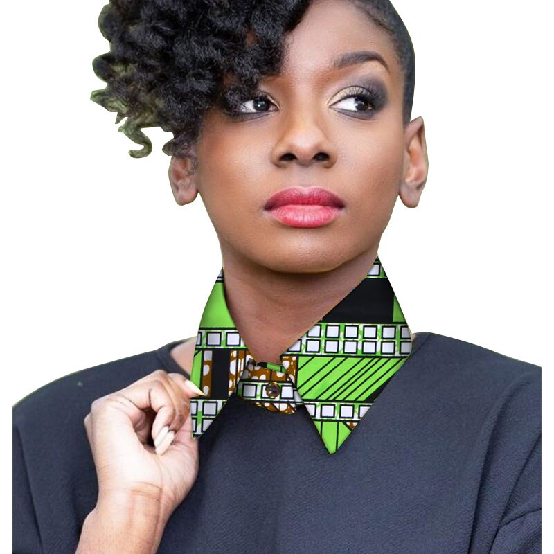 Brw estilo africano tela estampada Ankara collares hecho a mano Tribal trenzado collar de cuerda joyas Declaración Africana collar babero: 2