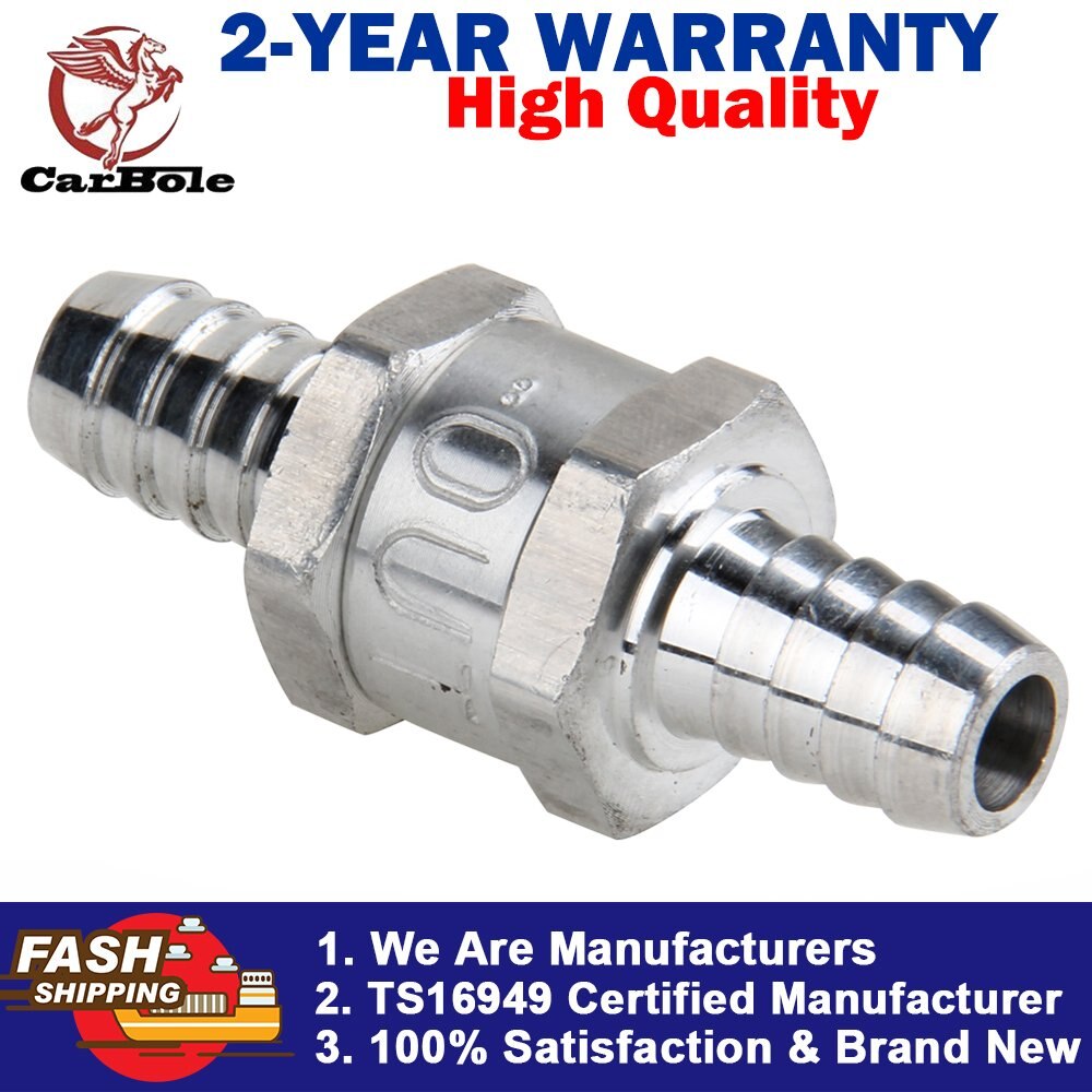 1pcs One Way Non-Return Check Valve 1/2" 12mm Alum Gas Fuel Water Oil Marine