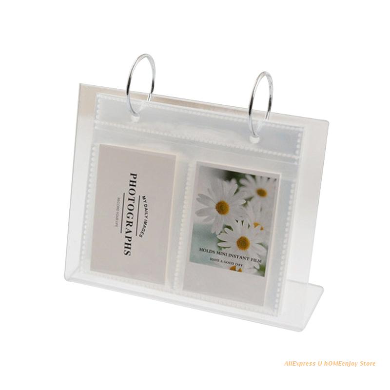 Desktop Photo Album Binder Acrylic Tabletop Flip Photo Frame Photo Displays