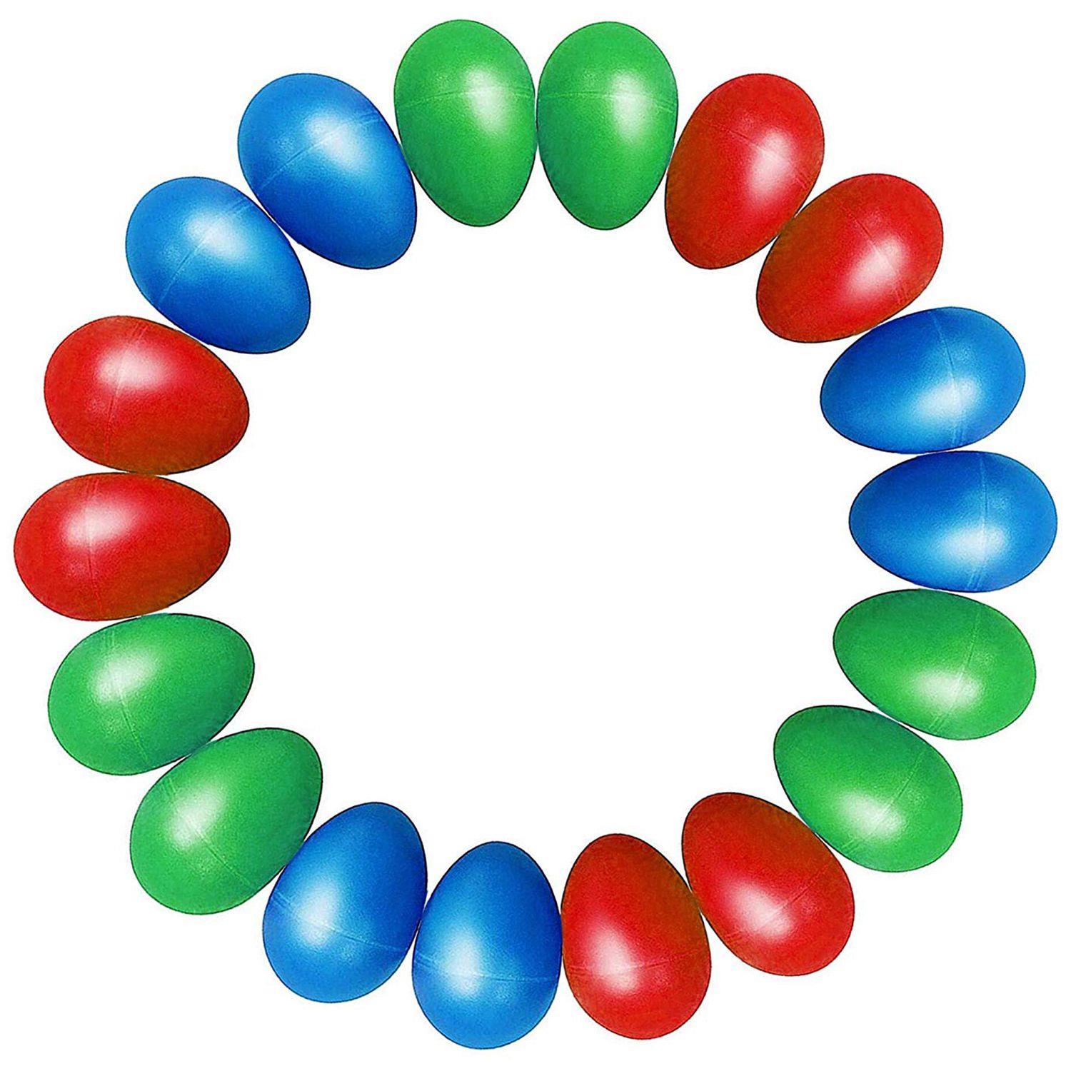 18 st äggshakers plast ägg musik shakers för barn maracas ägg slagverk leksaker-musik: Default Title