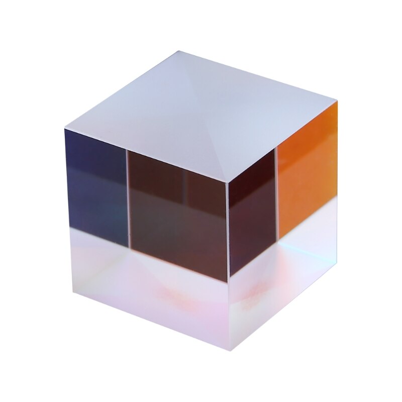 Farverig combiner splitter kryds dikroisk terning rgb prisme optisk glas trekantet prisme til undervisning i lysspektrum fysik 20mm