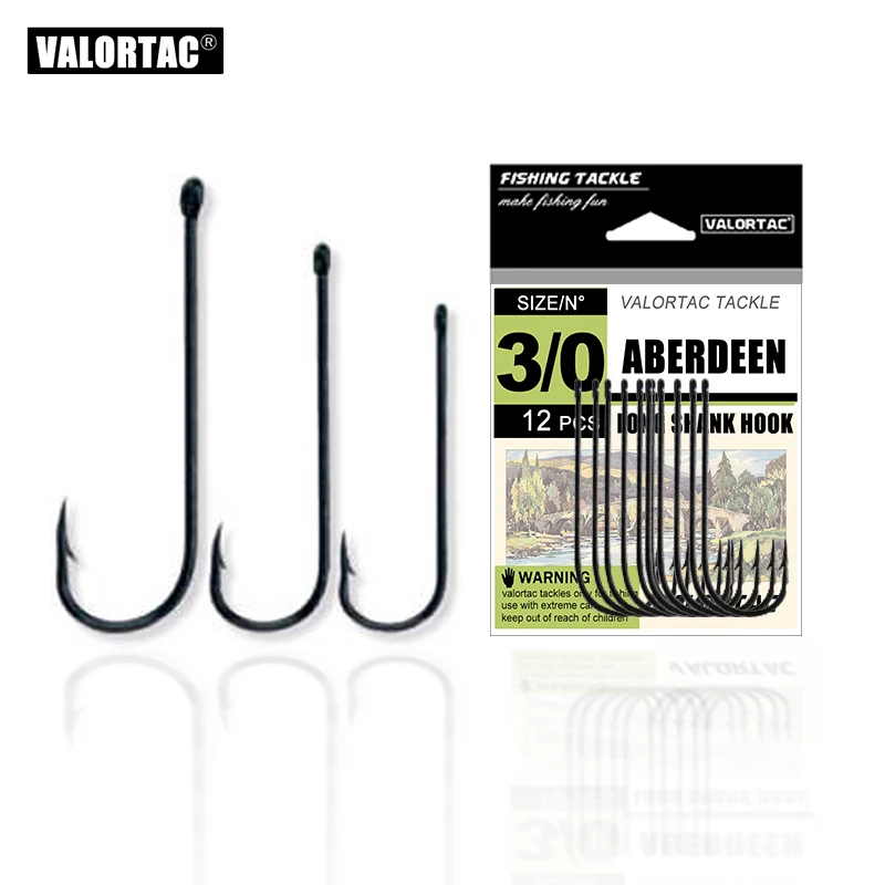 Anzuelo de pesca Aberdeen para pesca con cebo vivo, lombriz, sangre, camarones usados, anzuelos de caña larga para pescar
