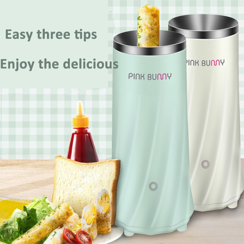 Kbxstart automatisk mini eggrulle maker frokost eggekoker omelett herre pølse maskin kjøkken kjøling egg komfyr 220v
