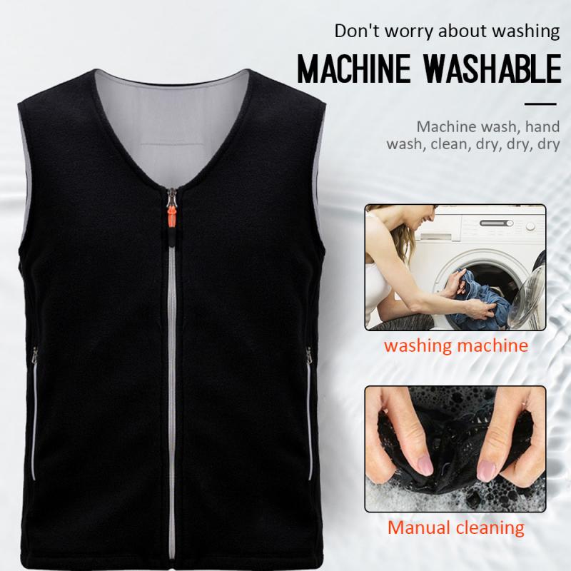 Veste chauffante USB en fibre de carbone, manteau électrique, coussin chauffant, vêtements de randonnée en graphène, unisexe, hiver