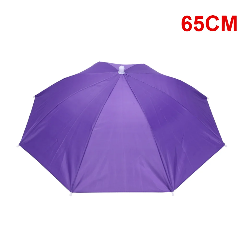 55/65/69/77/95cm Outdoor Fishing Caps Rain Umbrella Hat Foldable Fishing Sunshade Headwear Cap Waterproof Camping Beach Sun Hat: green