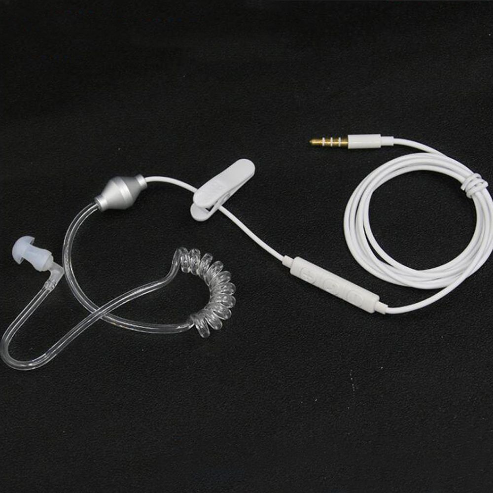 FBI Style Cool In-ear Headset Radiation Protection Earphone Monitor Earpiece Talkabout Mini Walkie Air Duct Earbuds