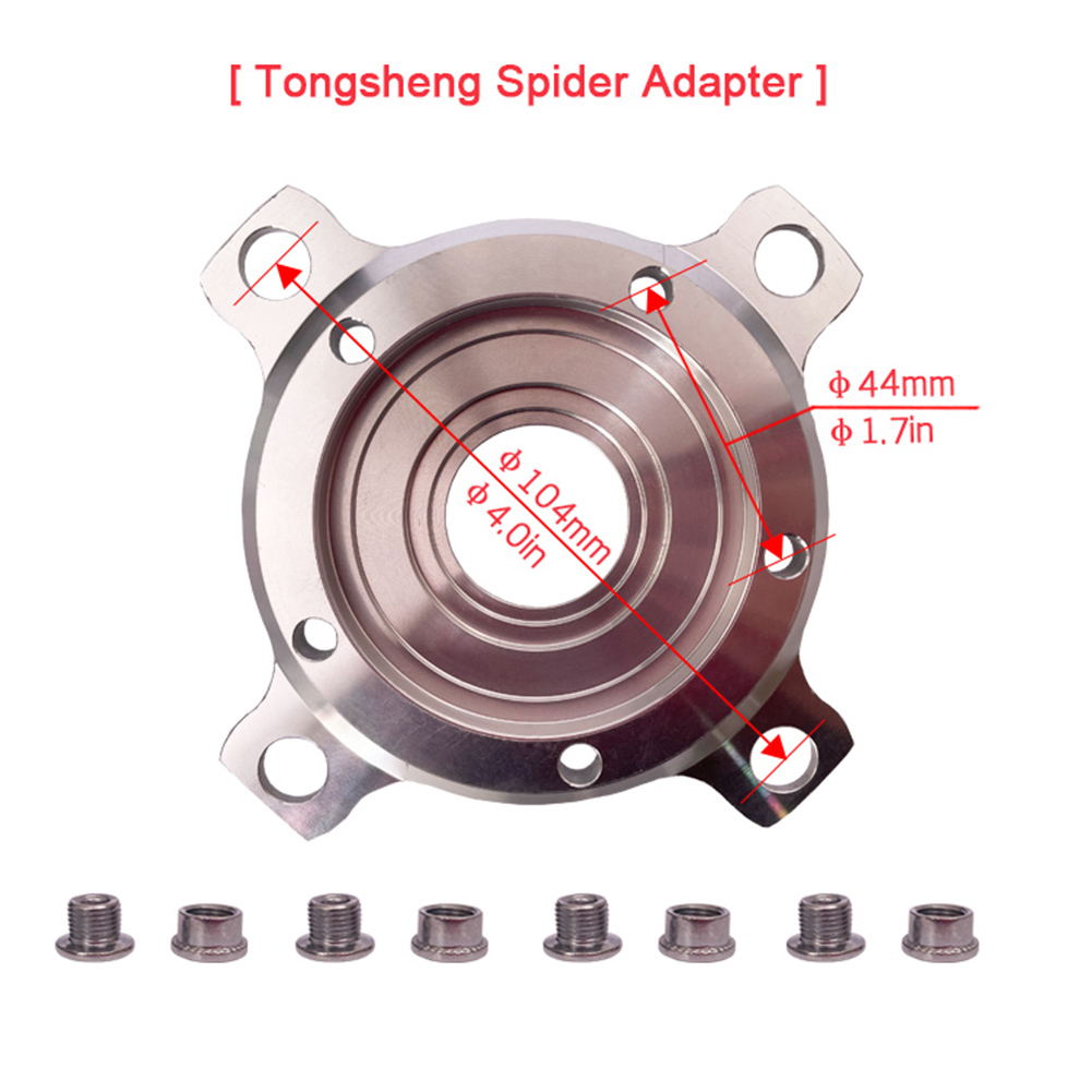 Plato y adaptador para bicicleta eléctrica Tongsheng, piezas de 32T/34T/36T/38T, 104BCD