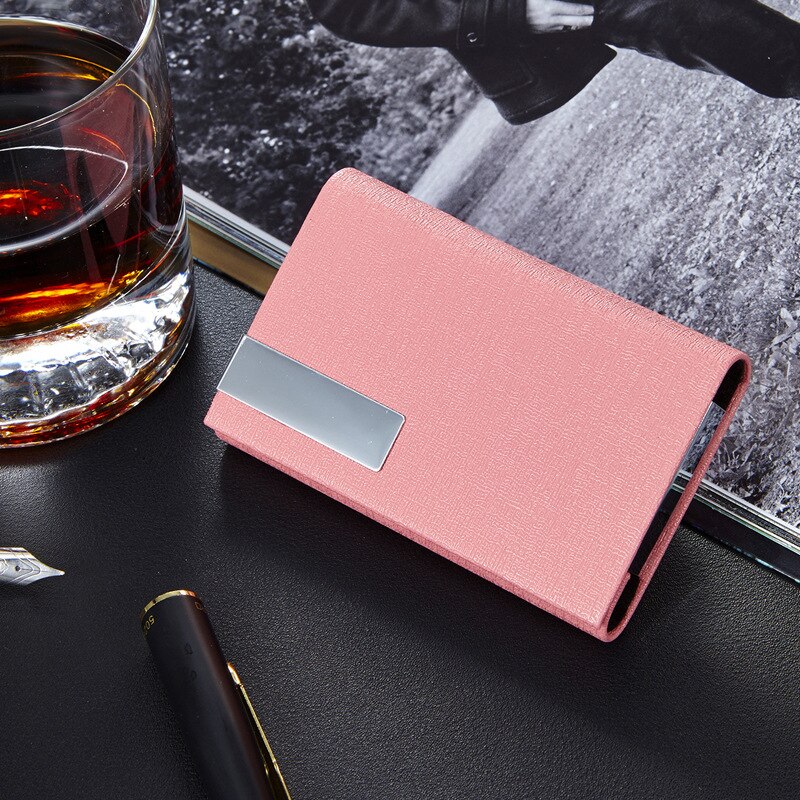 EZONE 1pc moda wizytownik na karty biznesowe dla mężczyzn 9.5*6.5cm metalowe etui na wizytówki karta bankowa Box etui na karty kredytowe wysoka jakość: T5