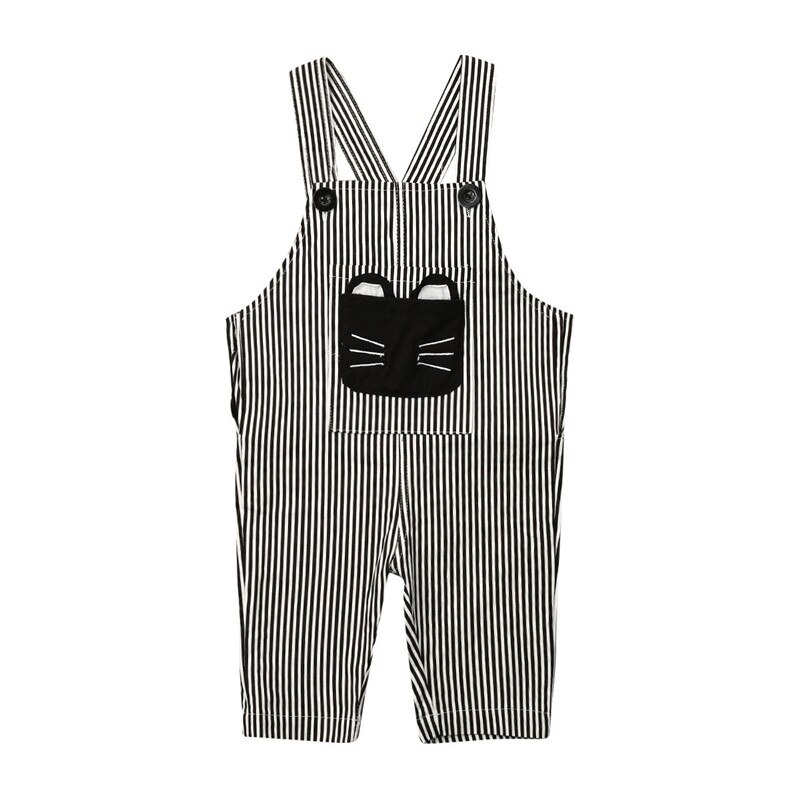 PUDCOCO Peuter Kids Baby Jongens Meisjes Gestreepte/Plaid Bib Broek Overalls Broek Jarretel Jumpers Jumpsuits Playsuit 0-3Y: B / 9m