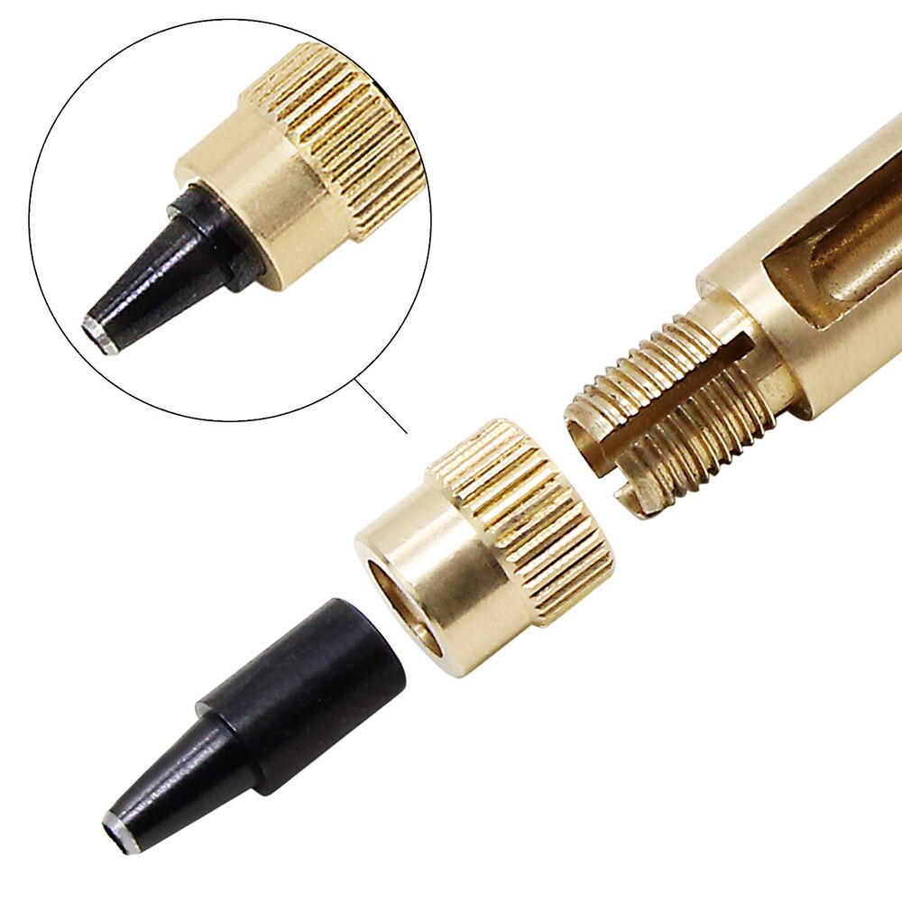 Cinturones automáticos de tornillo a golpe, punzonadora rotativa silenciosa de acero, orificios de cinturón, herramientas artesanales de cuero, cortador de agujeros, 6 puntas, 1,5