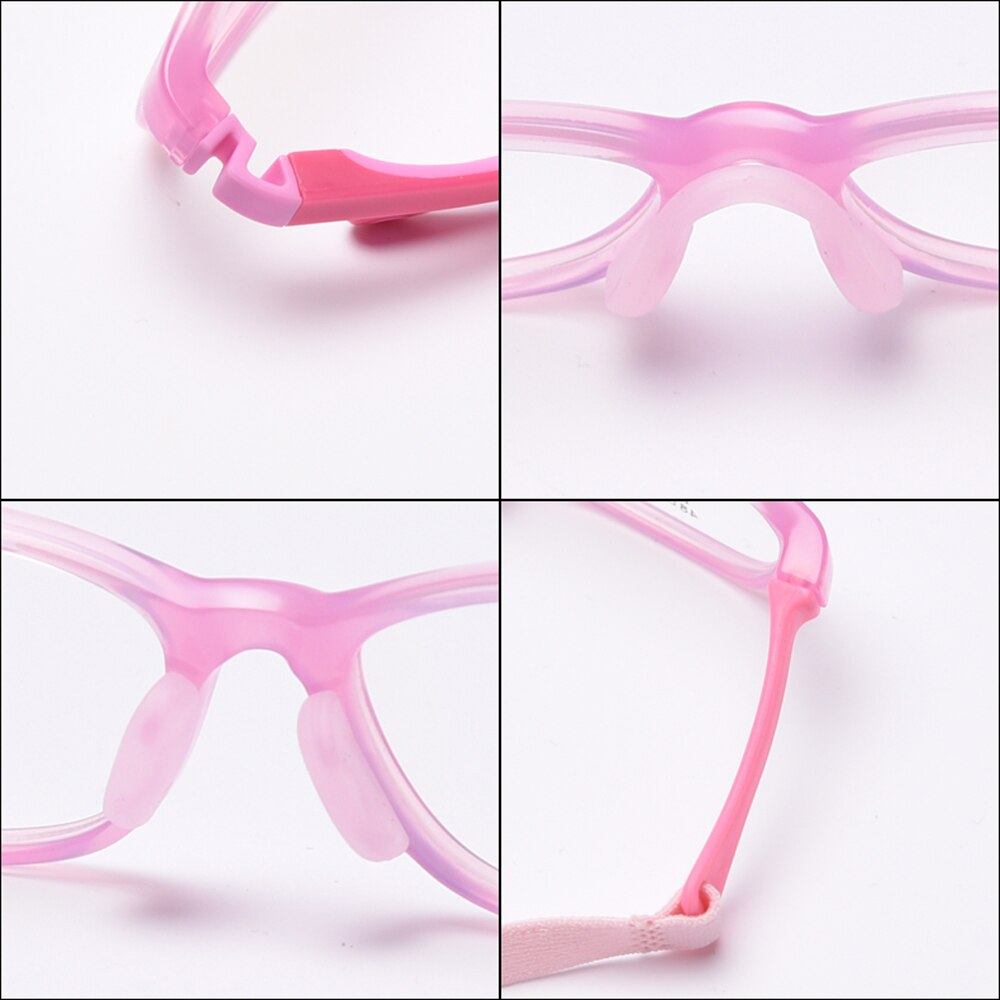 Peekaboo square optical glasses frame kids silicone girls boy child glasses for baby accessories purple blue double color