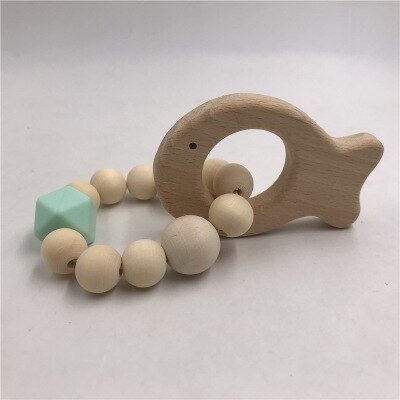 Baby Houten Bijtringen Speelgoed Biologische Olifant Vogel Vis Tandjes Toy Montessori Tanden Grown Speelgoed: I