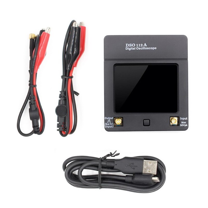 Portable TFT Mini Digital Oscilloscope Touch Contact Screen Portable USB Oscilloscope Interface 2MHz 5Msps DC / AC: B