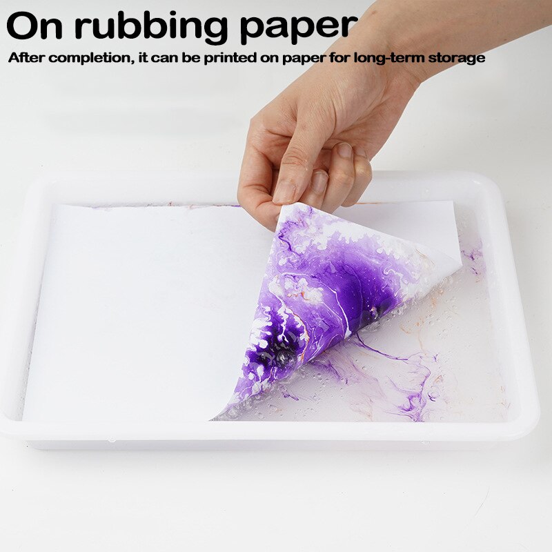 Water Art Paint Set Water Pigment for Paper Marbling Art Tool with A5 Tray 6/12 Colors DU55