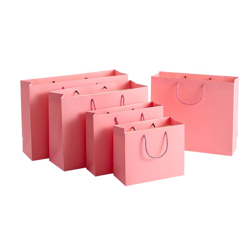 Pretty Pink Kraft Bag Mini Bag Voor Verjaardag Bruiloften Kerst Feestdagen Afstuderen Babyborrels Bag Shopping Bags