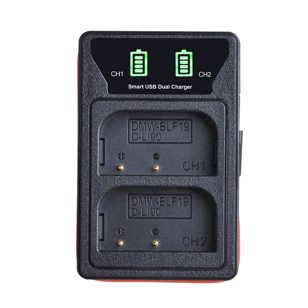 1 Pc DMW-BLF19 DMW-BLF19E DMW BLF19 BLF19E Battery Charger LED Dual Charger with type-C for Panasonic Lumix GH3 GH4 GH5 G9
