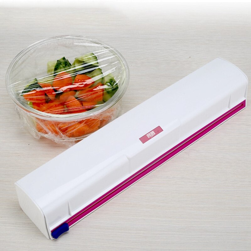 Kitchen aluminum foil cling film cutting box storage box paper cutter cling film roll box with blade toilet paper storage box