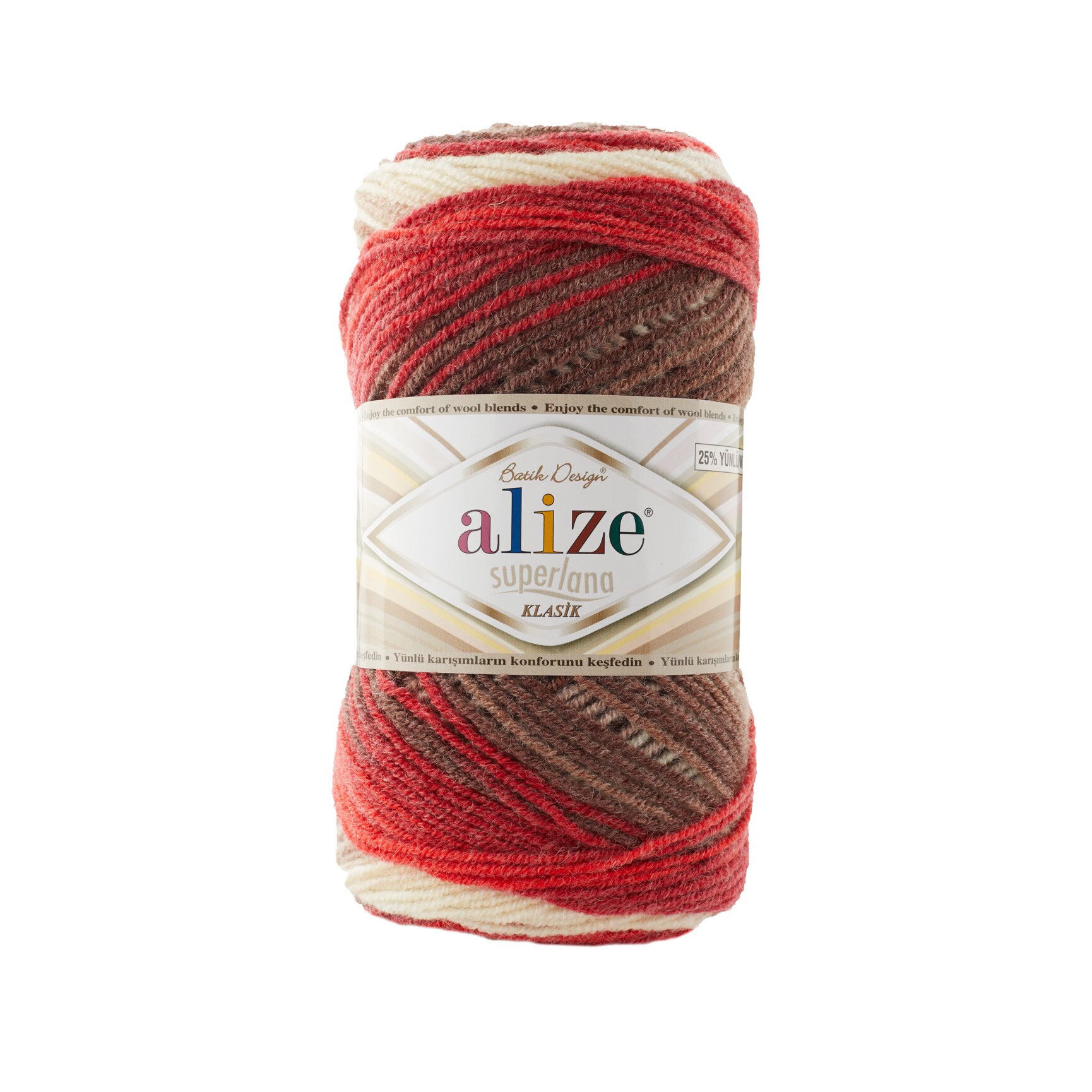 Alize Superlana Klassieke Batik Breien Garen Haak Garen Acryl Garen Zacht Garen Multicolour Garen Superlana Klasik Batik: 4574
