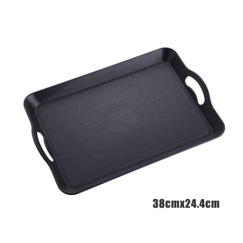 Serving Tray Rectangular Plastic Tray Food Serving Trays Anti-slip Scratch-resistant J99Store: 38cmx24.4cm