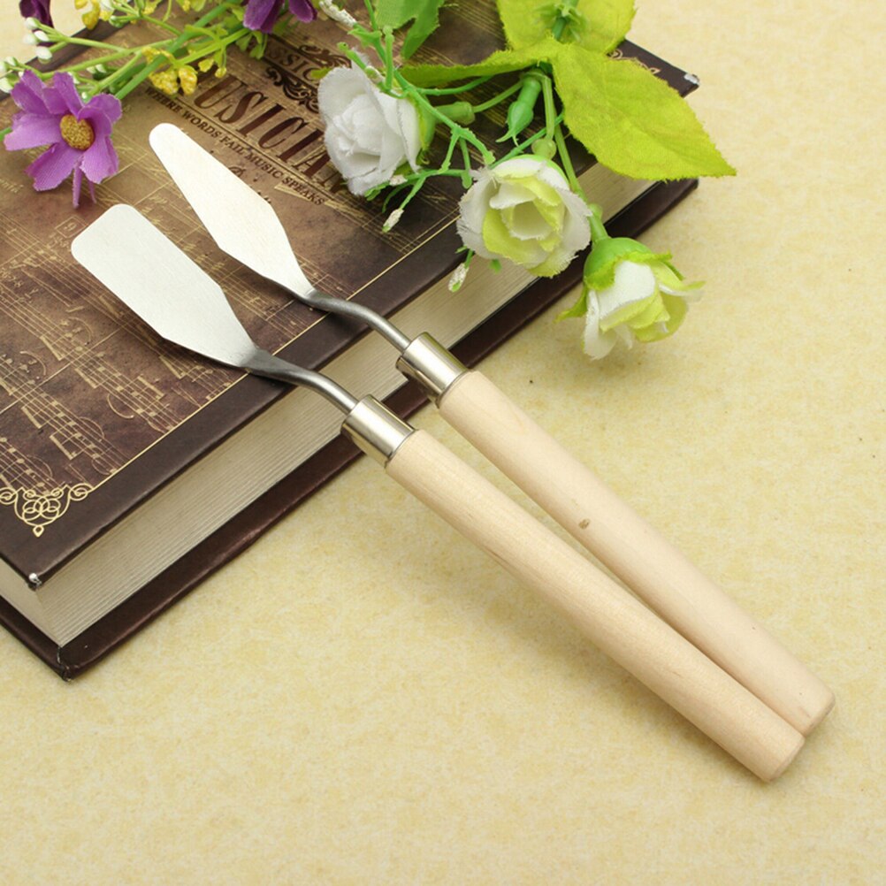 1pc rustfrit stål olie knive kunstner håndværk spatel paletkniv til oliemaleri kunst sæt forsyninger diy håndværk matematik sæt
