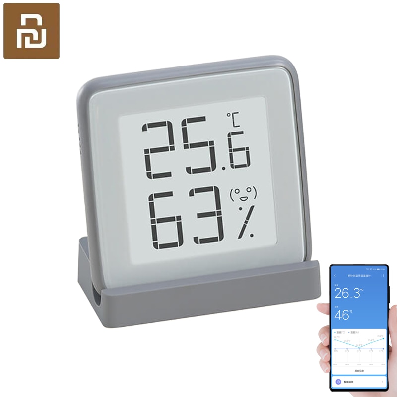 Xiaomi Miaomiaoce-termómetro electrónico con Bluetooth, pantalla de tinta electrónica, LCD, pantalla Digital grande, Sensor de sensibilidad de humedad y temperatura
