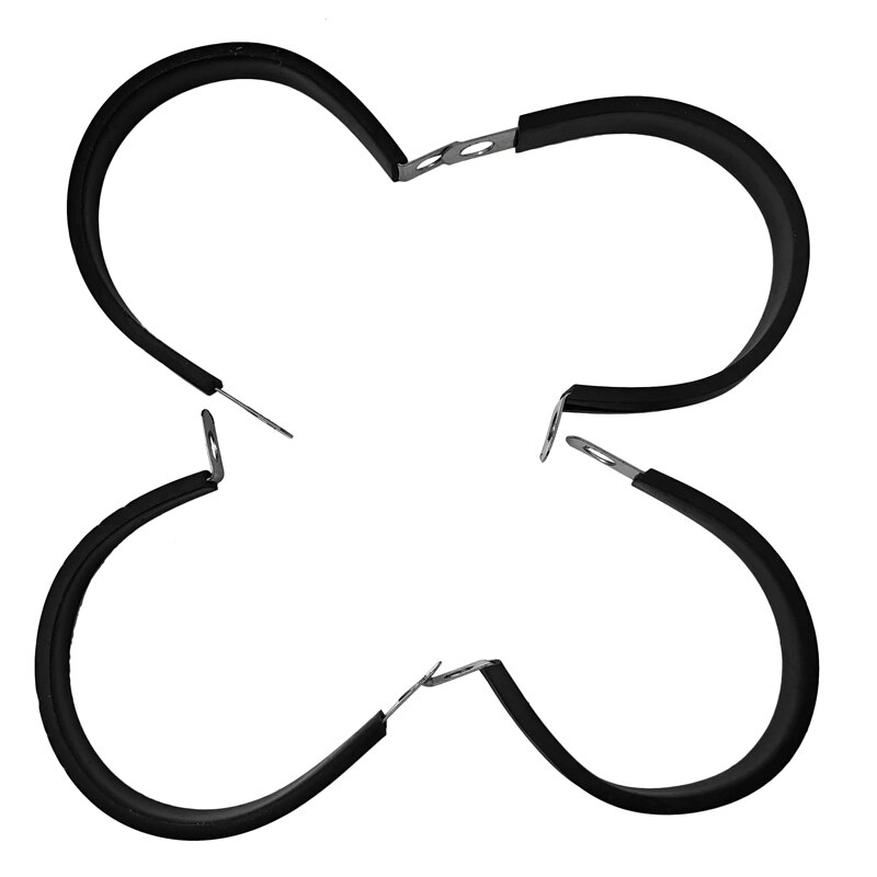 20Pcs 5/4Inch Cable Clamps Stainless Steel Rubber Cushion Pipe Clamps Assorted In for Hose.Cable.Car.Ship