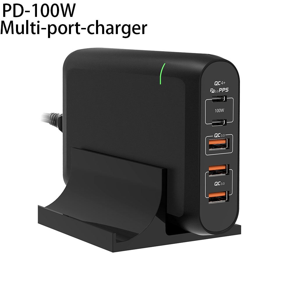 Cargador de pared PD 100W GaN 5 USB tipo C pantalla led carga rápida 4,0 para MacBook Air iPad iPhone 11 Pro Samsung Huawei ASUS