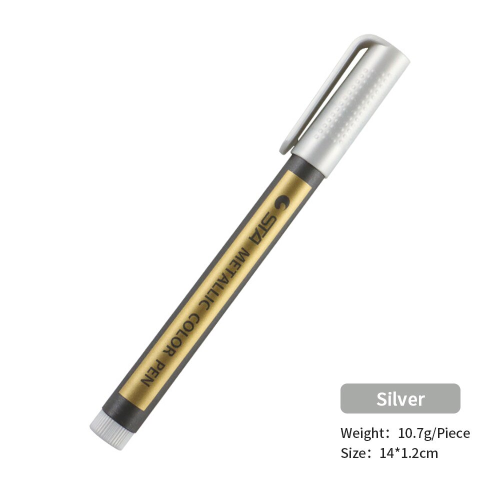 Ruota per auto pennarello colorato pennarelli duraturi impermeabili graffiti ritocco penna graffi battistrada gomma tessuto pennarello vernice: argento