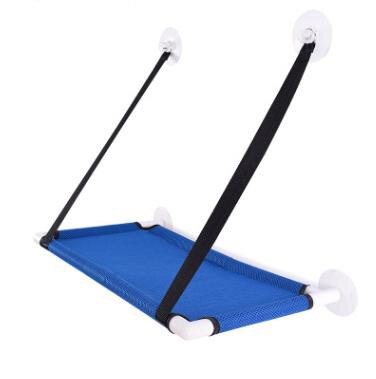 Chat hamac lit fenêtre pour animaux de compagnie perche siège monté étagère lit suspendu avec ventouses chats Kitty canapé se prélasser lit chats fenêtre balançoire: 1 Layer-Blue