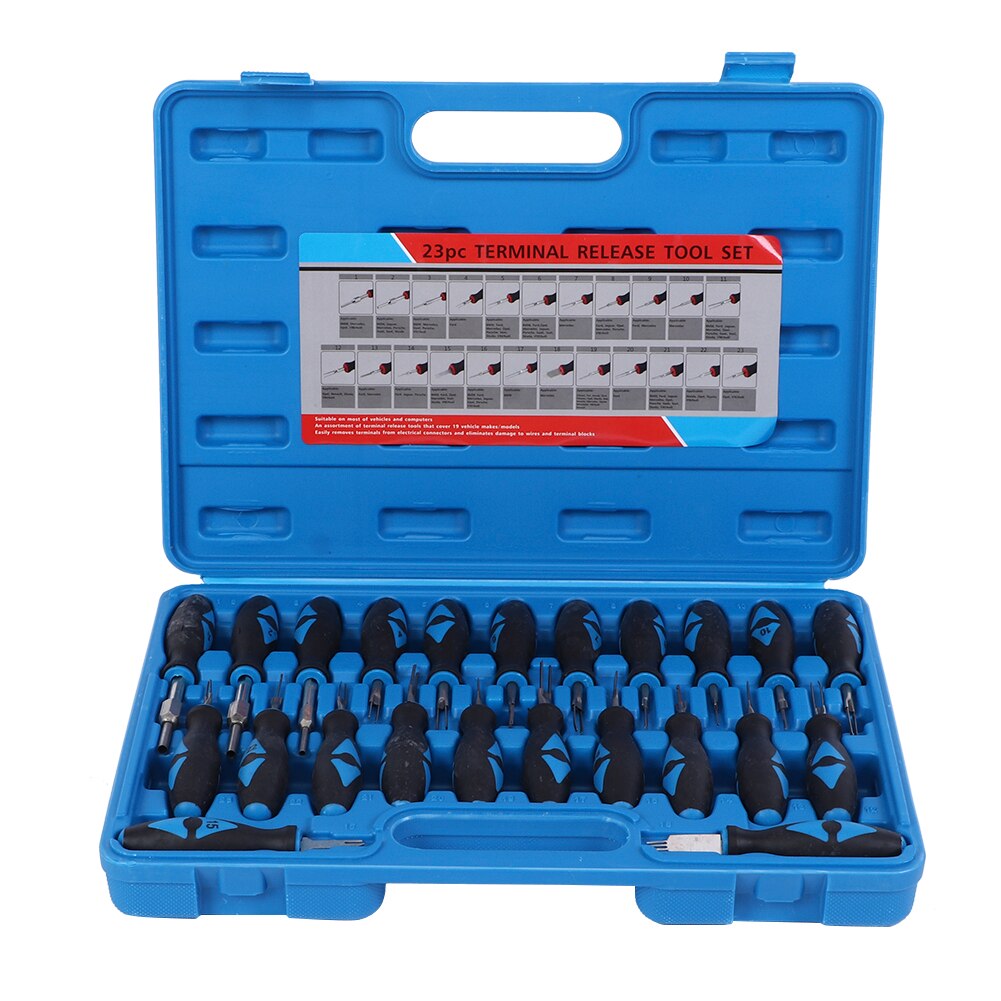 23pcs/Set Terminal Release Kit Wire Harness Electrical Removal Tool Car Repair Hand Tool Set Car Electrical Wiring Crimp