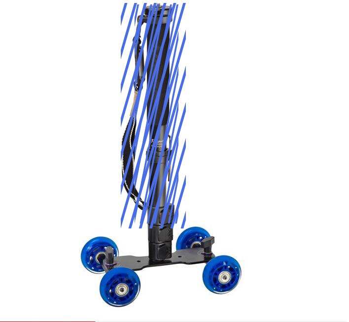 flexible de cuatro ruedas dolly con alta resistencia flip lock monopod fotografía