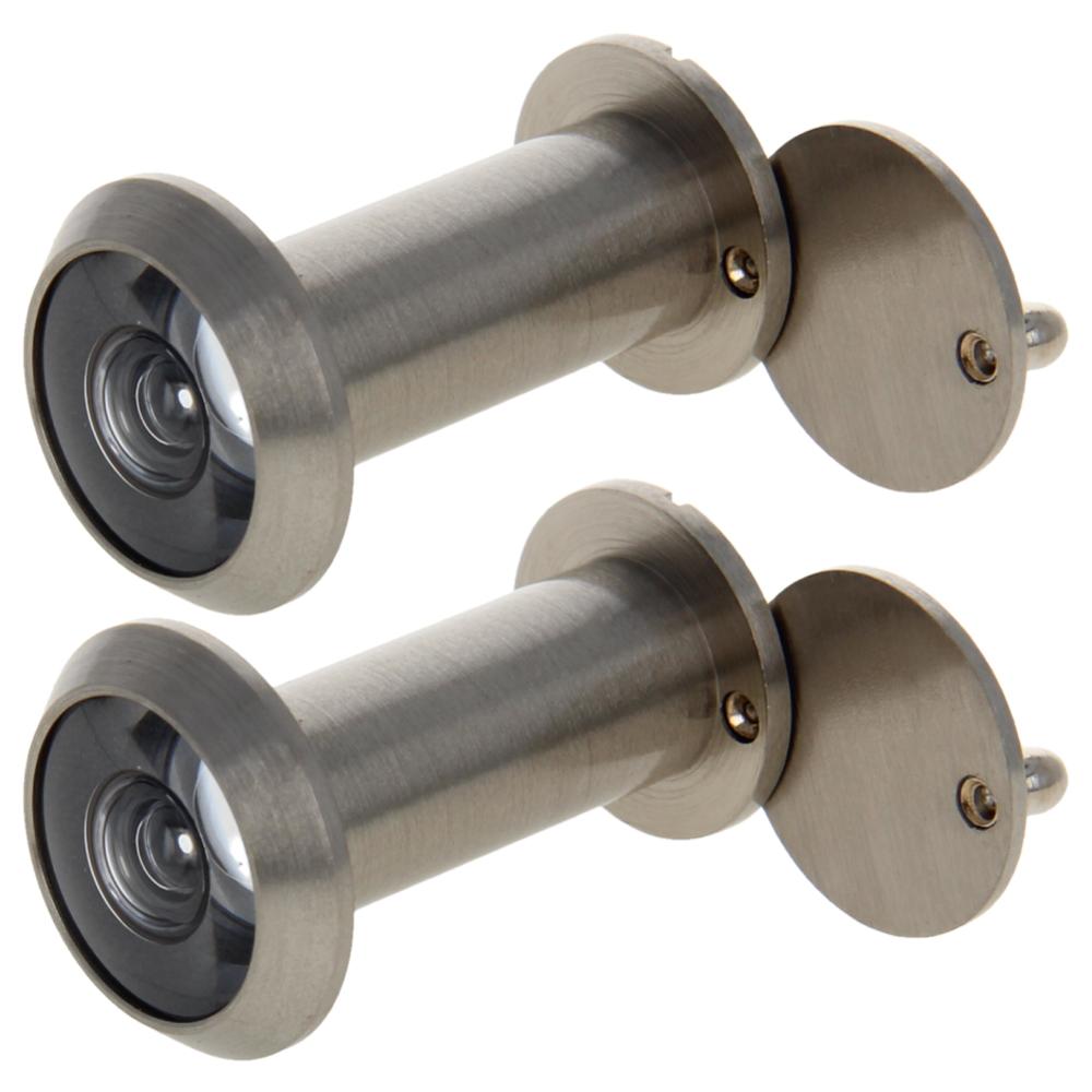 1/2/3Pcs Door Viewer Wide Viewing 200 Degree for Home Office Hotel Suitable for 35-60mm Thick Doors Security Door Eye Viewer: Silver x2pcs