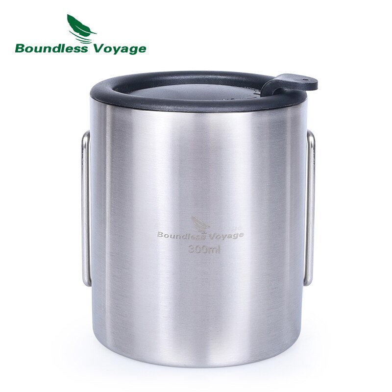 Sconfinato viaggio 220 Ml-300 Ml in Acciaio Inox Tazza di Acqua Doppio Strato Tazza Esterna di picnic Portatile Tazza di Caffè BV1008 /BV1009: BV1009