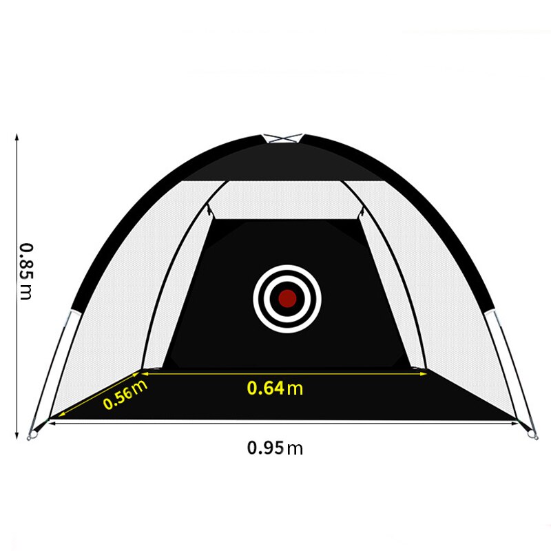 1M 2M Golf Cage pratique Net formation intérieure en plein air Sport Golf exercice équipement jardin formateur Portable Golf formation tente: 1 M Black