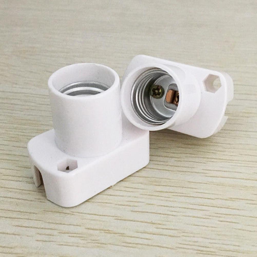 Base de bombilla E17, portalámparas de plástico cuadrado blanco para bombillas LED E17, Base de lámpara de prueba de envejecimiento