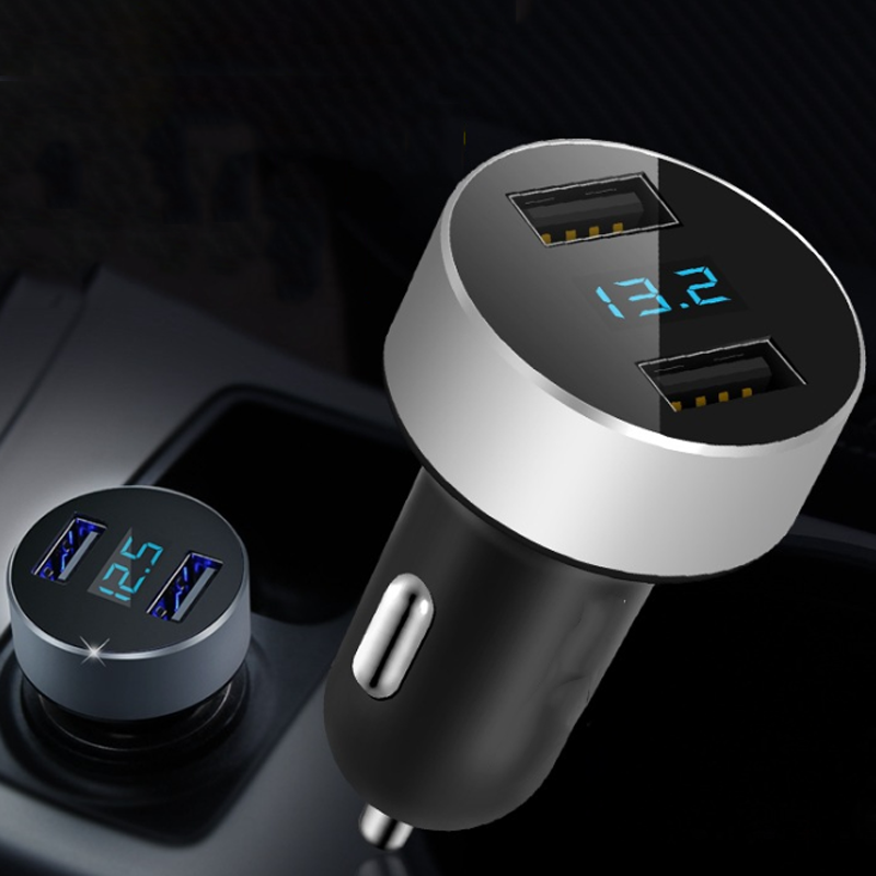 3.1A Dual USB LED Mobile Phone Fast Car Charger For Samsung A02S A32 A42 A72 5G S21 S20 FE A21S A51 A71 M31 M51 Note 20 Charger