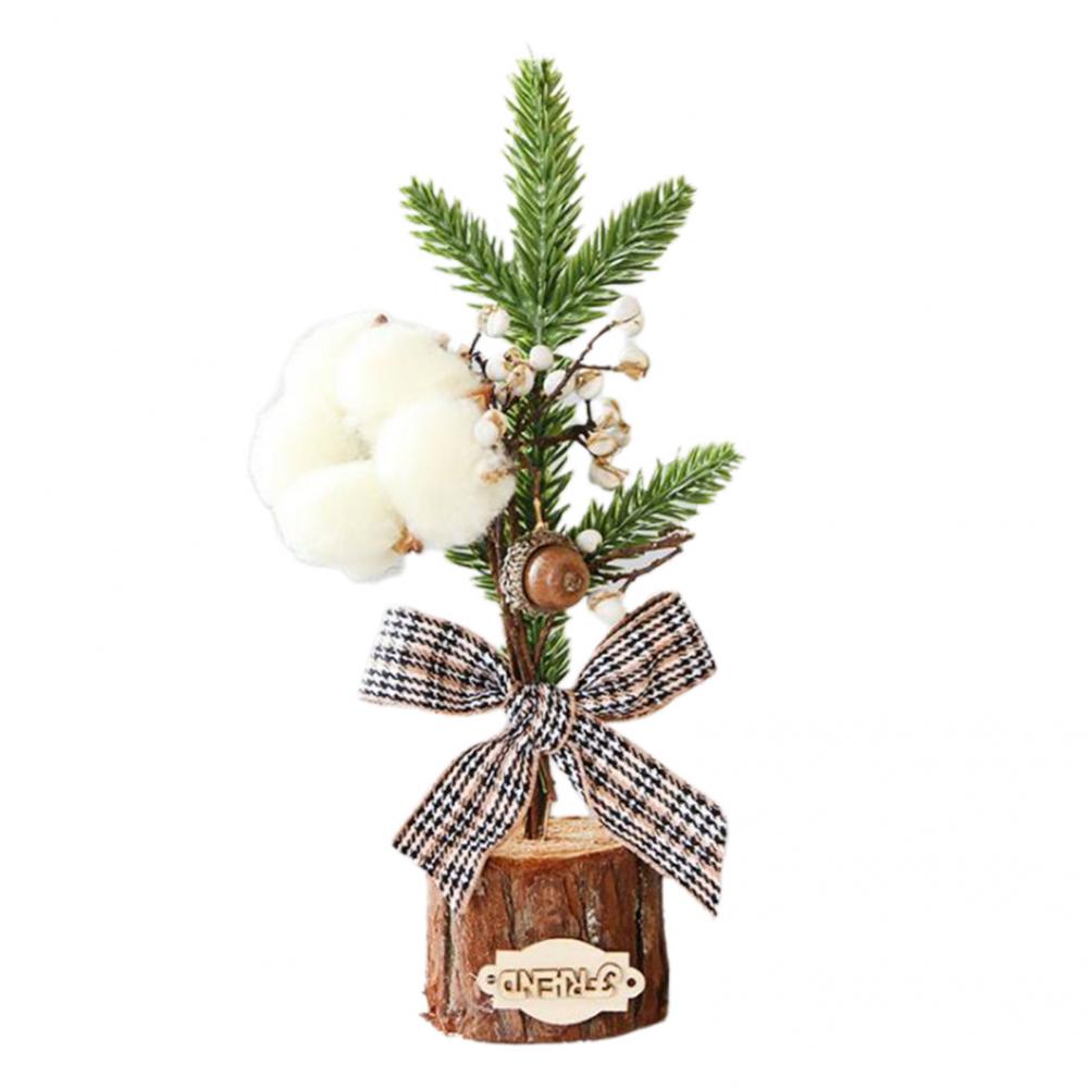 High Potted Christmas Tree Iron Wire Mini Christmas Tree Eye-catching Delicate 25cm Portable Potted Christmas Tree
