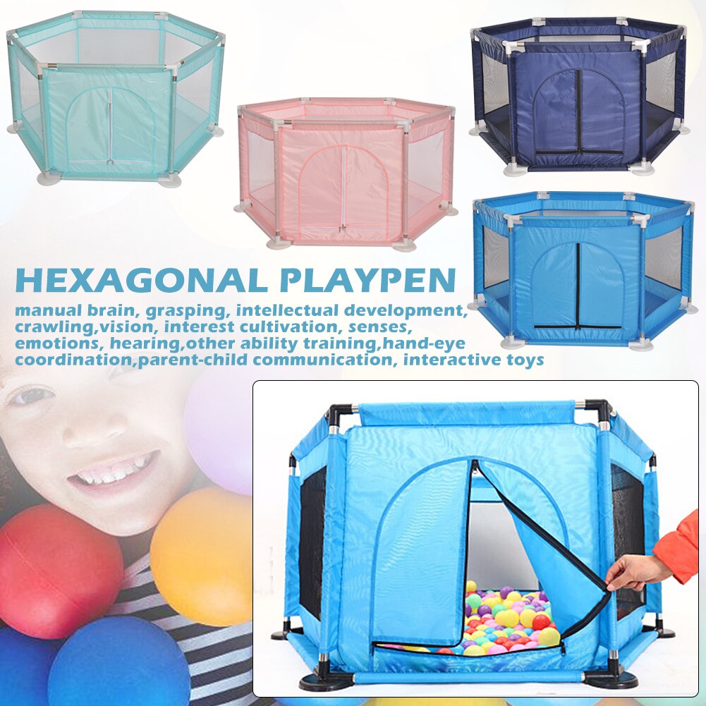 freundlicher's Sechseckigen Laufstall Playard Spielzeug Waschbar Ozean Ball Schwimmbad-einstellen Für Babys/Kleinkind/Neugeborene/Kleinkind Sicher krabbeln