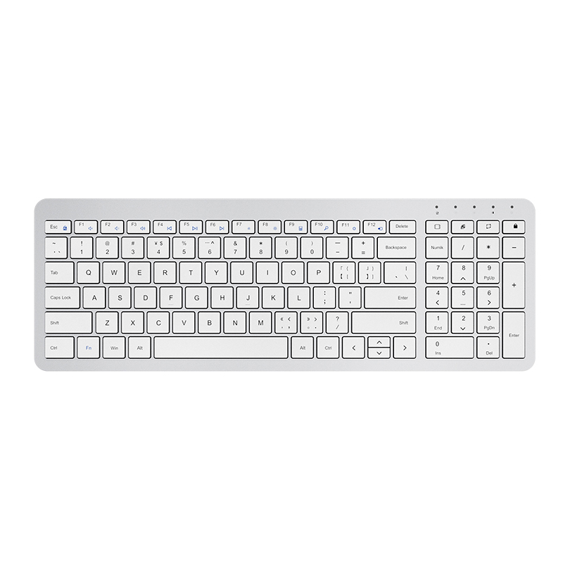 B.O.W Wireless Keyboard for Computer, Rechargeable Mouse Combo Compact Whisper-Quiet Keyboard Kits with 2.4Ghz Nano Receiver: White keyboard