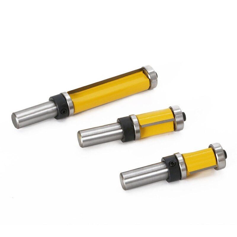1/3 pièces 1/2 "12mm tige Double roulement garniture droite routeur peu coupe fente couteau fraise carbure affleurant le travail du bois