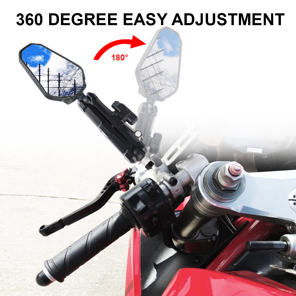 Offroad Adventure Universele Motorfiets Achteruitkijkspiegels Brede Zijspiegels Motoraccessoires Opvouwbaar Opvouwbaar