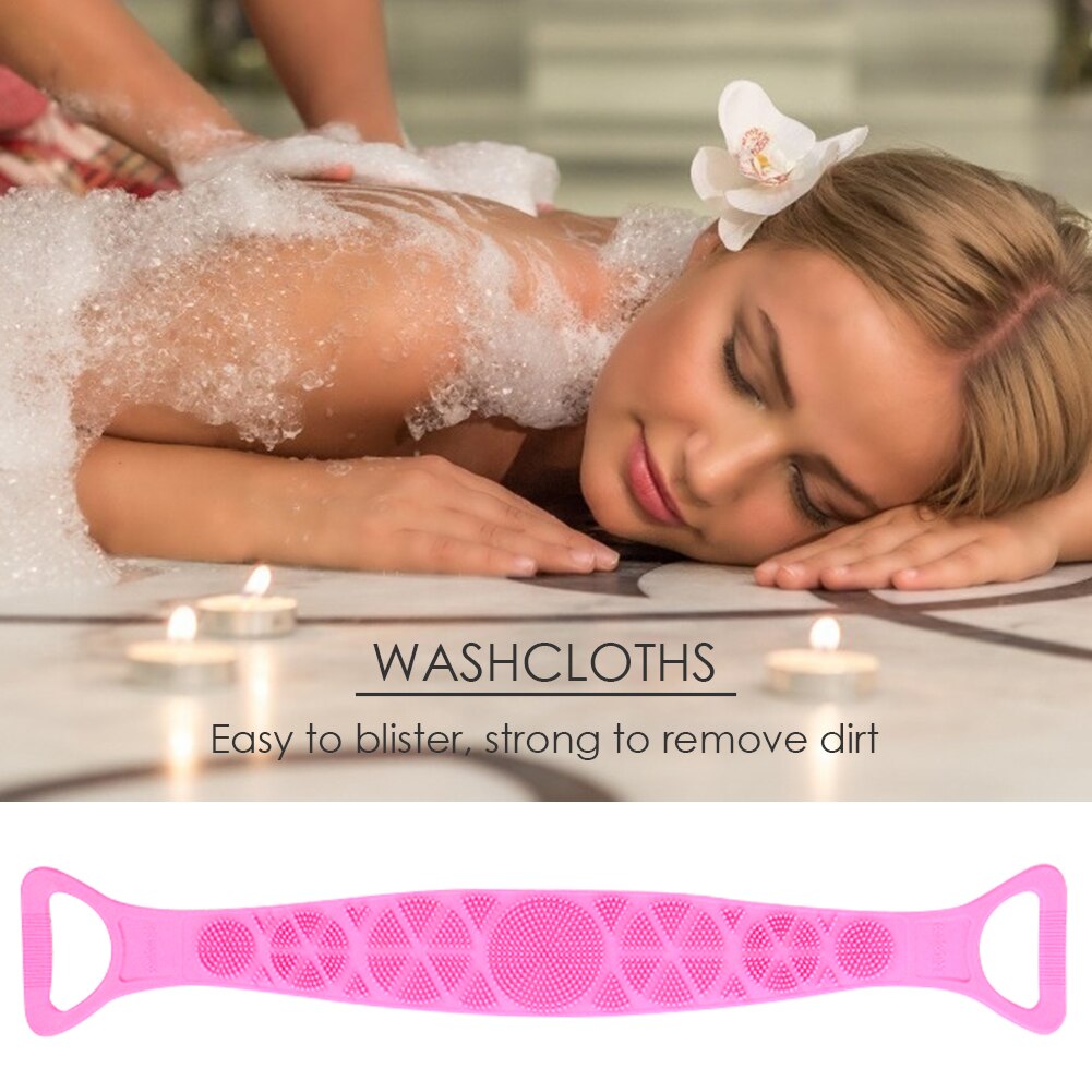 1pc Silicone bain épurateur serviettes frottant dos douche propre brosse salle de bain gommage Flexible épurateur peau nettoyage bain épurateur
