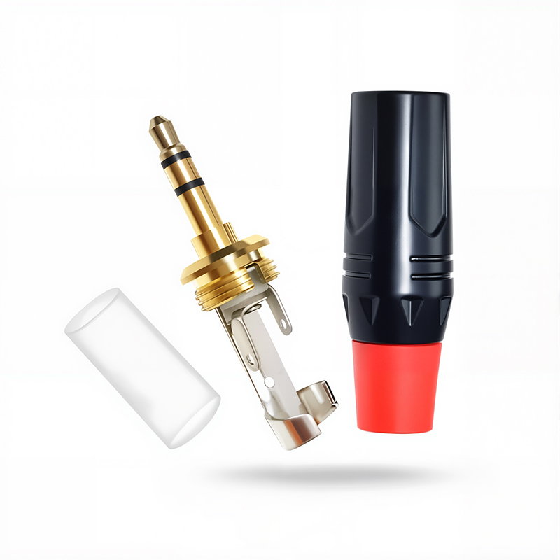 Conector de audio para auriculares de micrófono DIY chapado en oro con enchufe estéreo de 3,5 mm para conector de auriculares de 3,5 mm