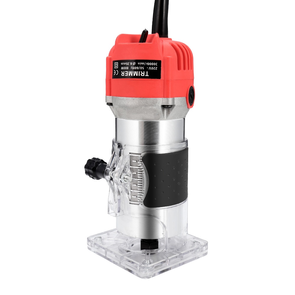 800W Woodworking Electric Trimming Machine Engraving Electromechanical Wood Milling Slotting Machine Europe standard adaptor