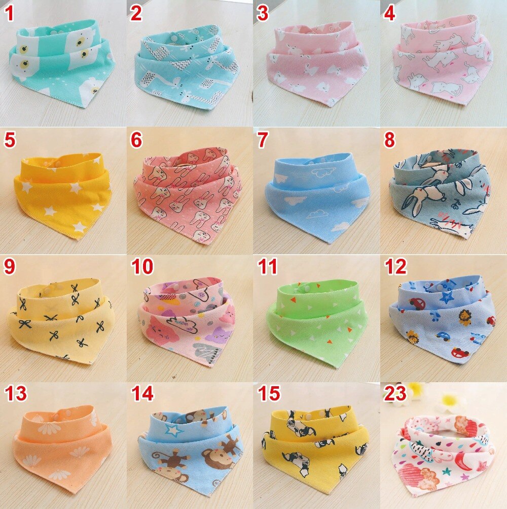 6 teile/satz Baby Lätzchen Für Jungen & Mädchen bandana lätzchen Spuck Tuch Druck Ebene Dreieck Baumwolle Baby Schal Mahlzeit CollarBurp Baby Zubehör