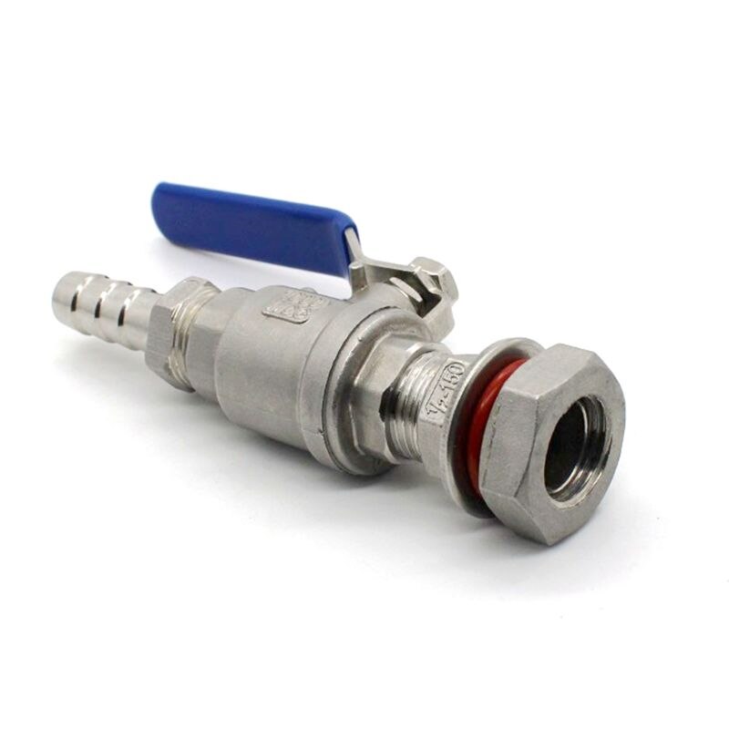 1/2\" 304 stainless steel welding-free compact ball valve and barb 95AA