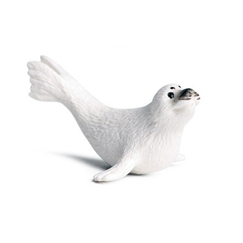 Toy Figures Model Handgemaakte Wildlife Animal Bear Poolvos Wolf Beluga Walvis Seal, Sneeuwuil Polar Regio Educatief