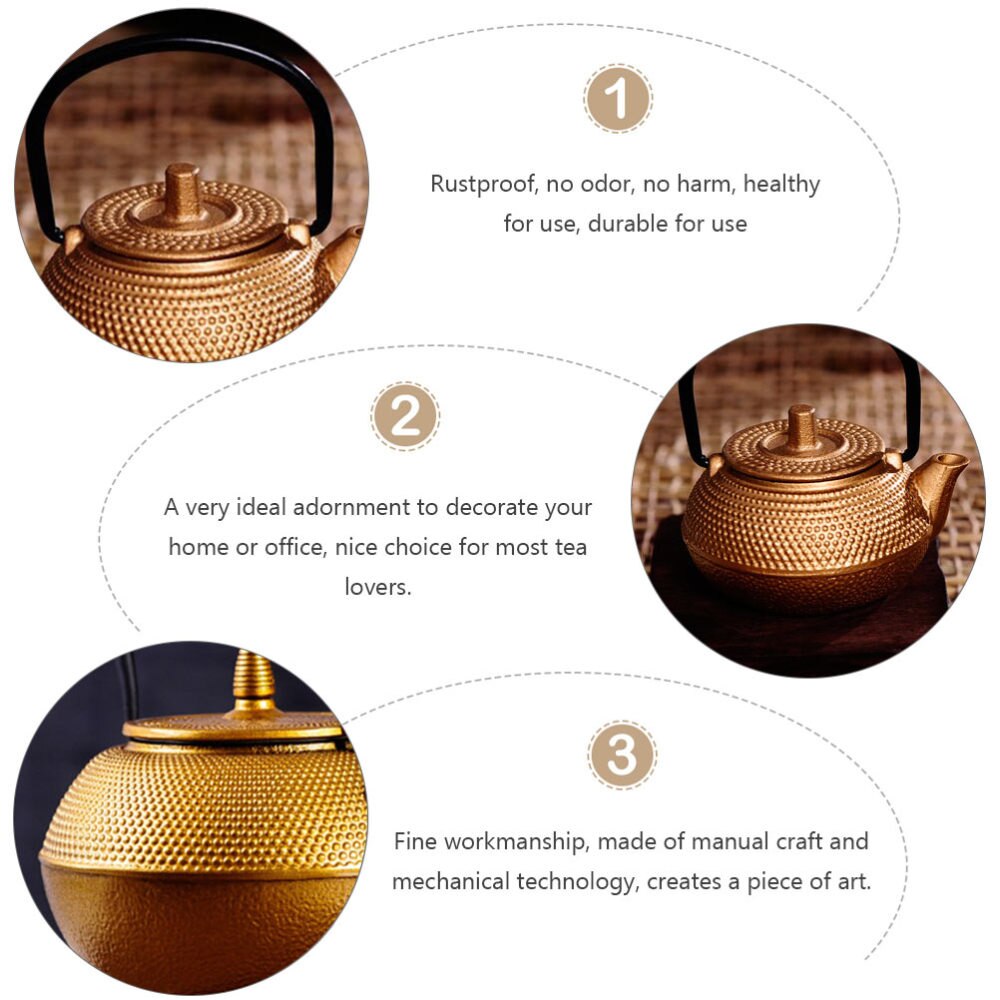 Ultra Small Cast Iron Tea Kettle Teapot Teakettle Decoration Ornament Adornment