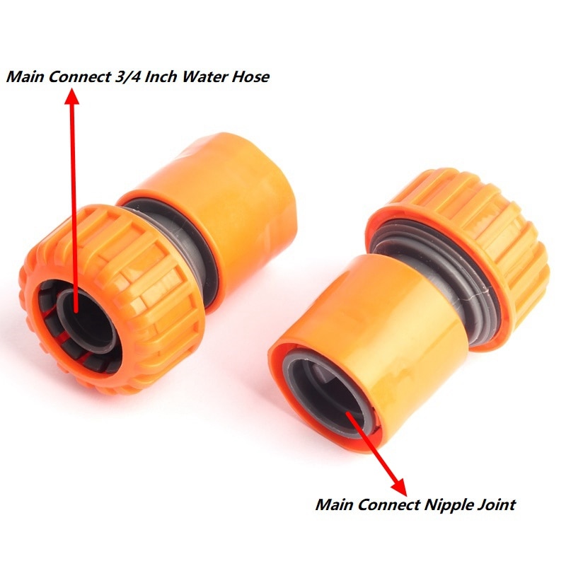 Abs  g 3/4 '' vesiletku pikaliittimet puutarha putki/letkuliittimet oranssi irrotettava vesi putki kastelu korjaus letkun liitos